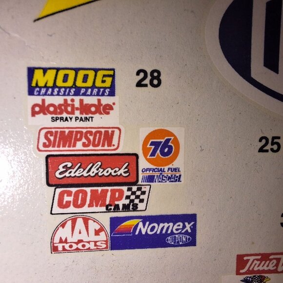 24 Nascar Model Car Decals Race Jeff Gordon Sponsor Vintage 1996 Dupont - Picture 6 of 7
